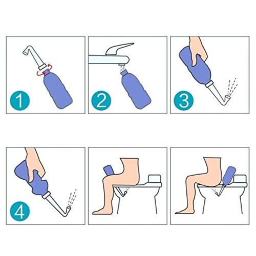 450ml Portable Bidet Sprayer, Portable Travel Bidet Sprayer Hand Held Personal Hygiene Cleaner - Thumbnail 4