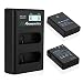 Powerextra 2 x EN-EL14 EN-EL14a Battery & Dual LCD Charger Compatible with Nikon D5600 D5500 D5300 D5200 D5100 D3500 D3400 D3300 D3200 D3100 Df Coolpix P7800 P7700 P7200 P7100 P7000