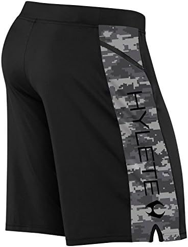 vertex flex-knit zip pocket short - black/black camo - LGL