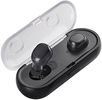 Bluetooth earphone with Noise Cancelling True Wireless Earbuds V4.2 Stereo Build-in Mic Headphones with Charging case for iphone 8 7 6 / android samsung note8 (TWS-16) (Black)