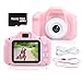 JERICETOY Kids Camera 1080P HD Digital Video Camera Best for Kids, Mini Children Camera Toys Funny Photo Frames Classic Puzzle Gamesï¼ŒSafety Material Cartoon Camera Include 16G Memory Card(Pink)