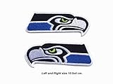 Seattle Seahawks Logo Left and Right Embroidered Iron Patches 2 Pieces.