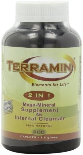 Ion-Min, Terramin 2 in 1, Mega-Mineral Supplement &amp; Internal Cleanser Caplets, 1.5-Grams, 300-Count by Ion Charged Minerals