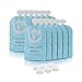 Reusable Baby Food Squeeze Storage Pouches Kirecoo 12pcs 6oz for Homemade Organic Baby Toddlers Food Easy to Fill & Clean with Leak Proof Double Zipper + 6pcs Bonus Replacement Caps
