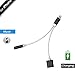 Darrent APPLE 2 in 1 BLACK01 Lightning Adapter, Premium Lightning Adapter and Charger, Lightning to 3.5mm Audio Charge Earphone Jack Adapter Charging USB Cable for iPhone 7/7 Plus, 6/6s, etc. - Black