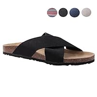 VVFamily No Rubbing Flip Flop Sandals for Girls Comfort Elastic Slippers by (EU 37, Black)