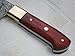 Rk -249, Custom Handmade Damascus Steel Chef Knife - Solid Colored Pakka Wood Handle with Brass Bolsters