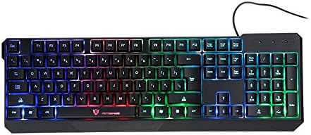 Nov8tech USB Keyboard, K70 Colorful LED Illuminated Backlit USB Wired Gaming Keyboard for PC Dell Lenovo HP Acer