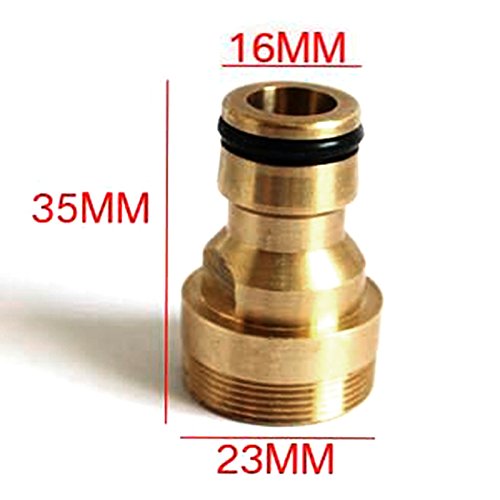 Solid Brass Threaded Hose Water Pipe Connector Tap Faucet Adapter for Garden