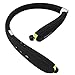 Toughsty Retractable Wireless Stereo Bluetooth Neckband Earbuds for Running Sports MP3 Music Player Earphone with FM Radio and Mic (MT-HSET011)