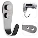 JIAEN Diameter 3mm Stainless Steel Coat Hat Single Hook Heavy Duty Support 18kg,Set for 4 Value Pack