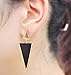 CNCbetter Women Fashion Jewelry Black Triangle Colorful Charms U Shaped Back On Clip Earring