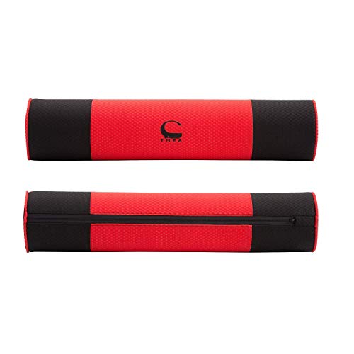 Kinelo THEA 24" Vibration Massage Bolster Pillow & Exercise Foam Roller with Free Carry Bag Red - Thumbnail 2