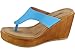 Atrevida Women's Rosse-03 Wooden Wedge Thong Sandals