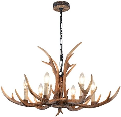 Antler Chandelier 6 Light 31.5" Diameter X 18" Tall BN-1039A-6 BR