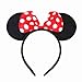 DreamHigh Girls Toddlers Polka Dot Skirt Cap Sleeves Flowers Girl Vintage Bow Dress with Headband Red 3T