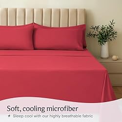 LuxClub 6 PC Queen Sheet Set, Bed Sheets Queen