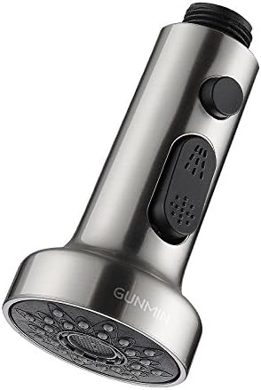GUNMIN Pull Out Faucet Head Replacement Part for Kitchen Sink Faucet Brushed Nickel Finish (D-1006B)