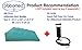 ObboMed HR-7510 Inflatable Portable Bed Wedge Pillow with Velour Surface for Sleeping, Travel, Trip Vacation, Horizontal Indention Prevent Sliding, 23” x 22” x(7.5”~1.5”), Cyan