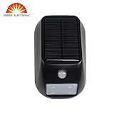 XINREE Easy-install 2 Way Power Ultra Bright Solar Light Outdoor Wireless Waterproof Security Motion Sensor Light for Patio,Deck,Yard,Garden,Driveway,Garage,Light More than 8 Hours Black Shell