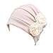 Ever Fairy 3 Colors Chemo Cancer Head Scarf Hat Cap Ethnic Cloth Print Turban Headwear Women Stretch Flower Muslim Headscarf (3 Colors Back-H1)