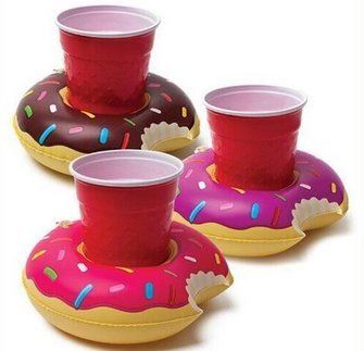 TOLTOL Inflatable Drink Holders, 10 Packs Floats Cup Holders Pool Cup Holders Drink Floats Inflatable Cup Coasters for Pool Party Kids Bath Toys