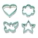 My Kitchen Mate Stainless Steel Cookie Cutter Set of 4 - Star Heart Butterfly Flower Mini Shapes – Biscuit Cutter - Sandwich Cutter - Vegetable Cutter – Food Cutter For Kids & Adults Buy Now