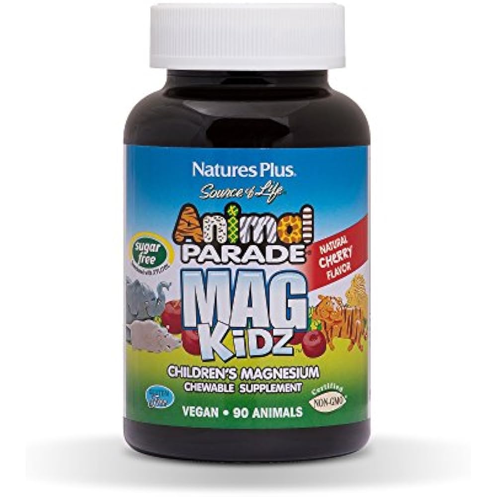 Natures Plus Animal Parade Liquid Children's Vitamins Magnesium Kidz 45