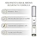 Natural Lash Growth Serum - USA Made Eyebrow Growth Enhancer - Eyelash Booster to Grow Longer Eyelashes - Lash Boost & Brow Enhancing Serum