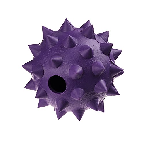 Classic Pet Products Rubber Spike Ball with Bell, Large, 90 mm, Purple