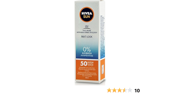 nivea uv face q10 shine control spf 50 moisturizer