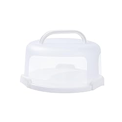 SETLUX 10in Plastic Cake Carrier with Handle, Round