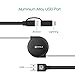 Retractable Lightning Cable, CAFELE 2 Pack 5ft Lightning Micro USB 2 in 1 Powerline iPhone Cord Charger Data Sync Cable Adapter for iPhone X 8 7 6s 6 Plus 5s 5 SE, Samsung S7 S6, Sony, Nokia - Black