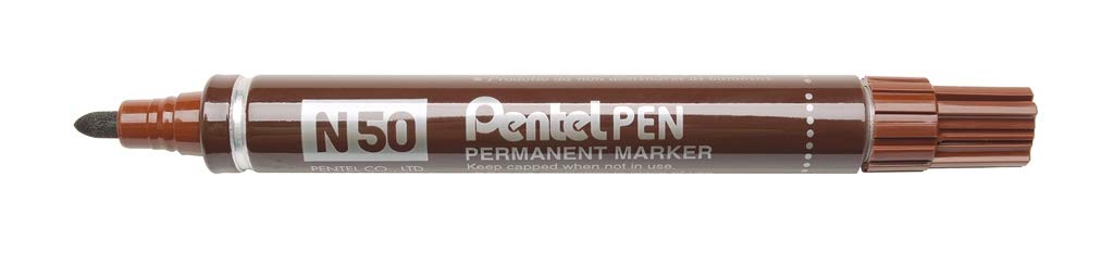 Pentel Marker N50-E Permanent Marker, Pack of 1, Brown