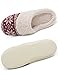 HomeTop Women's Faux Cashmere Knitted Fleece Lined Slip-On Memory Foam Clog Slippers Indoor/Outdoor