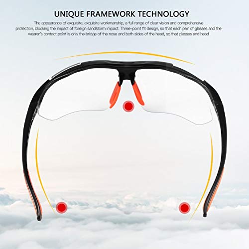Dynamovolition Fietsbril, winddicht, stofdichte bril, outdoor sportbril, heren en dames, mountainbike veiligheidsbril - Image 7
