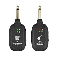 UHF Wireless Guitar System，Acogedor Guitar Transmitter Receiver，Wireless Audio Transmission Set for Electric Guitar Bass Violin