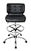 Studio Designs Black Crest Drafting Work Chair with Foot Rest - Adjustable Height - Contoured for Desk or Drafting Table