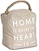 Pavilion Gift Company 72191 Home is Where The Heart is Door Stopper, 5 x 6, White