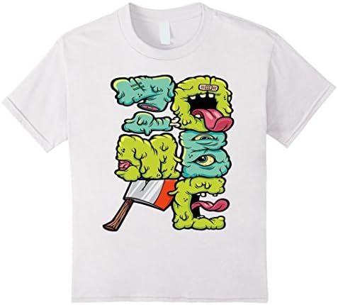 unisex-child Zombie Letters T-Shirt 12 White