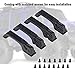 Dilwe 4Pcs RC Car Door Handles, Plastic Simulation Door Handles with Screws for -4 D90 Axial SCX10 1/10 RC Crawler Car(Black) Car Model Accessory