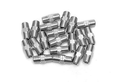 LTWFITTING Class 3000 Stainless Steel 316 Pipe Hex Nipple Fitting 1/4" Male NPT Air Fuel Water (Pack of 20) - Thumbnail 2