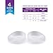 Heel That Pain Heel Seats Foot Orthotic Inserts - Heel Cups Cushions Insoles for Plantar Fasciitis, Heel Spurs, and Heel Pain, Clear, Medium (Women's 6.5-10, Men's 5-8)