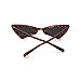 ADE WU Triangle Cat eye Sunglasses for Women Men Trendy Retro Glasses UV400 Protection (Leopard/Green Lens)