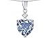 Star K Sterling Silver Heart Shape 8mm Pendant Necklace