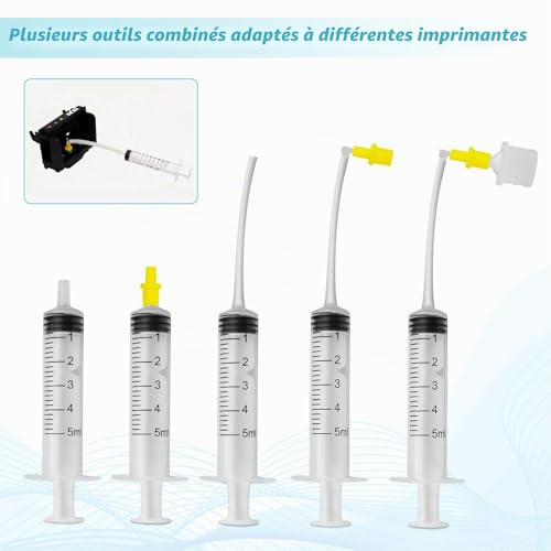 FENTEC Printer Head Cleaning Kit Compatible with Epson, HP, Canon 100ML Nozzle Cleaner Kit