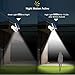 BNT Solar Lights Outdoor Security Super Bright LED Led Flood Lights with Motion Sensor,800Lm Waterproof Solar Power Charging, Adjustable Head for Garage Yard, Wall Porch,Pack of 2,White