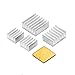 Pastall 30 PCS Raspberry Pi 4 Heatsink Kit, Aluminum Heat Sink Cooler and Copper Heatsink for Raspberry Pi B B+ 2/3/4, Heatsink Copper Pad Shims with Adhesive Tape