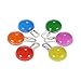 Dog/Cat Pet Collar Light, 6 Packs PChero Clip-On SpotLit Waterproof LED Dog Collar Charms Safety Lights, Stainless Steel Carabiner Clasp - [Blue, Green, Orange, Pink, Red & Yellow]