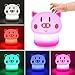 OUNUO Night Light for Kids Baby Nursery Night Light with Touch Sensor, Portable Rechargeable and Cute Nightlight Lamp for Children Toddler Bedroom Birthday Gift (Pink)